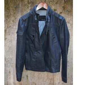 Monarchy Supply Co. Denim Moto Jacket Blue Men’s Medium